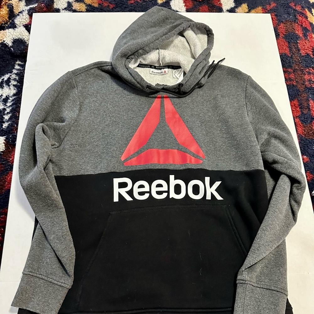 Reebok Men’s Black & Gray Hoodie | Size L | Like New